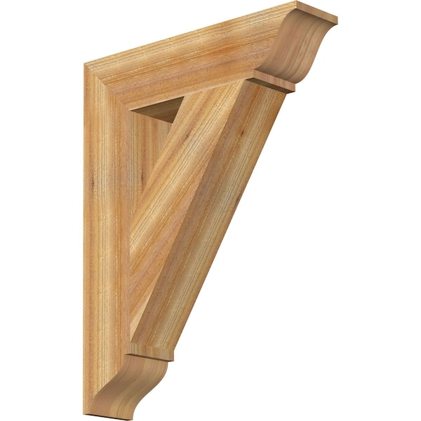 Ekena Millwork Traditional Traditional Rough Sawn Bracket, Western Red Cedar, 6"W x 26"D x 34"H BKT06X26X34TRA01RWR - main
